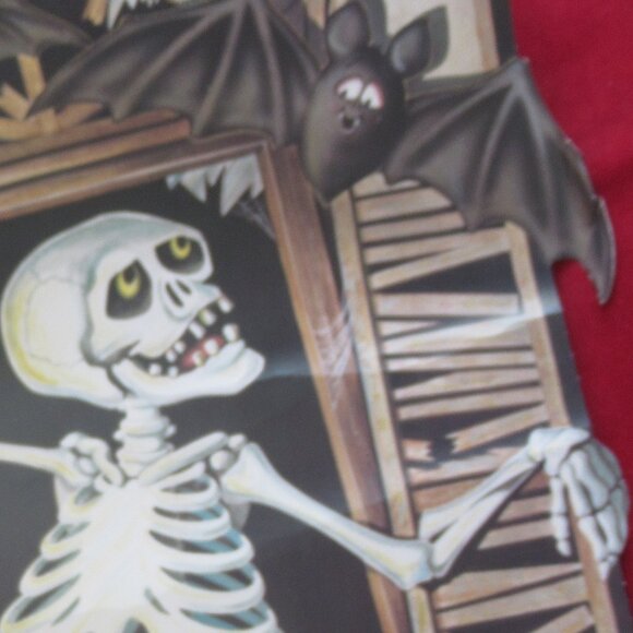 😱 4 Halloween Posters, Vintage, Witches, Skeleton, Ghost, Pumpkin, Caldron 👻 - Picture 10 of 13